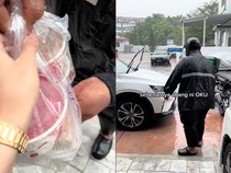 Rela Antar Makanan Saat Hujan, Ojol Ini Dapat Tip Hampir Rp 1 Juta!