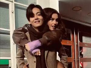 V BTS Gendong Wanita Bule Cantik di Teaser Lagu FRI(END)S, Ini Sosoknya