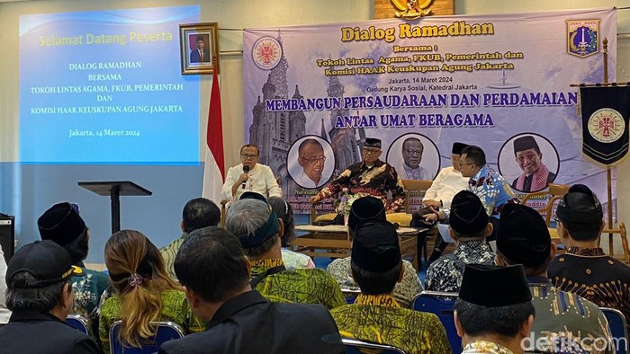 Acara Dialog Ramadhan di Gedung Karya Sosial, Katedral Jakarta. (Tina/detikcom)