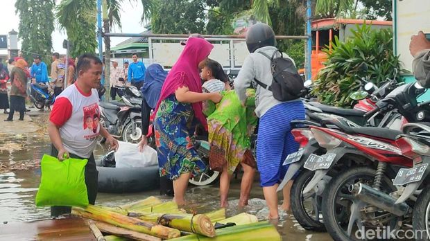 Banjir di Desa Prampelan, Kecamatan Sayung, Kamis (14/3/2024)