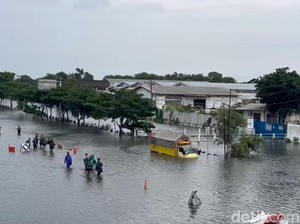 Curhat Sopir Truk Hanya Bisa Pasrah Terjebak Banjir di Kaligawe Semarang
