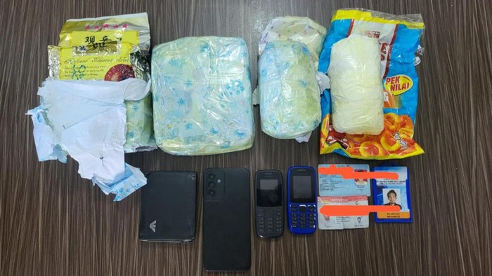 Barang bukti sabu dan kokain yang disita polisi.(Dok Polres Bengkalis)