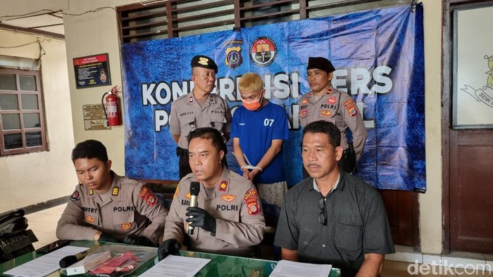 Jumpa pers Polsek Kasihan, Bantul, terkait kasus pencurian iPhone, Kamis (14/3/2024).