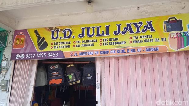 Konveksi pembuatan tas di Jalan Menteng VII Komplek PIK Blok B No 7, Medan (Andika Syahputra/detikcom)