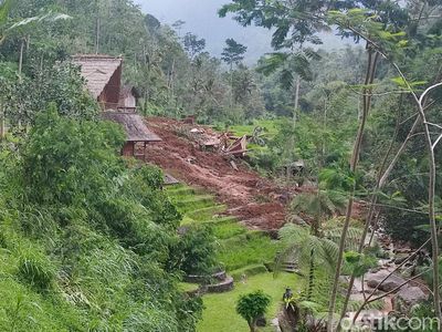 Potret Longsor di Jatiluwih Tabanan yang Tewaskan Dua Turis Asing