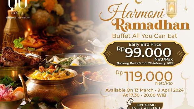 Buka bersama (bukber) erat kaitannya dengan tradisi Ramadan di Indonesia. Berikut ini 10 paket menu bukber di sederet hotel di Surabaya.
