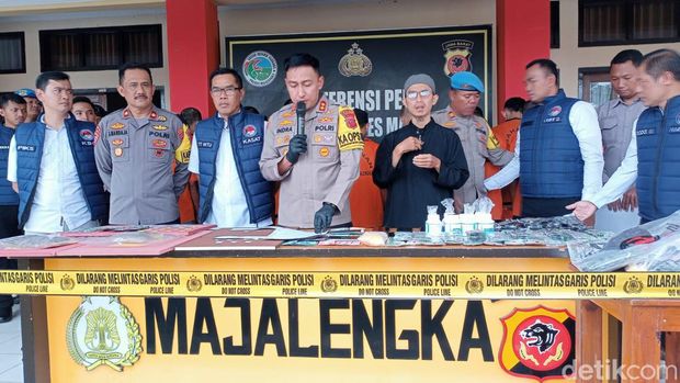 Pengungkapan kasus narkotika di Majalengka.