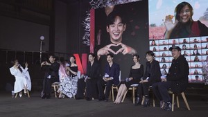 Konferensi pers Queen of Tears dihadiri detikpop secara virtual bersama puluhan awak media dari Asia-Pacific. (Foto: dok. Netflix)