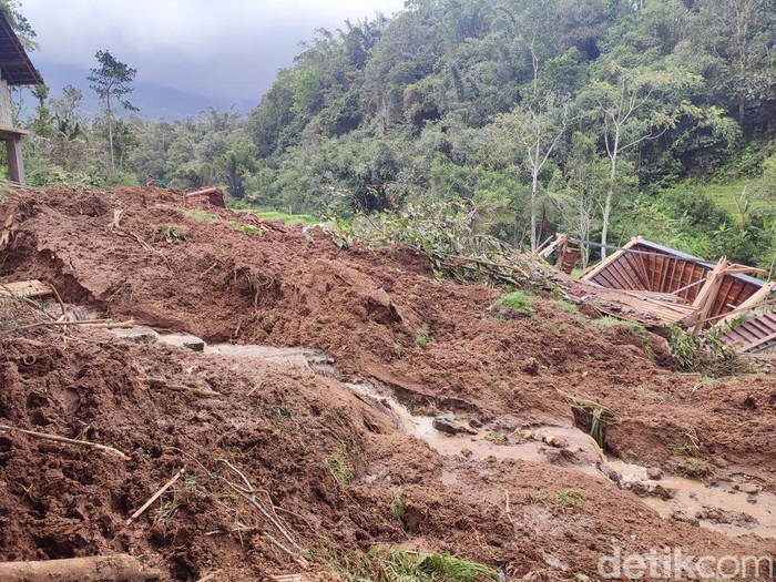 Timbunan tanah longsor di Desa Jatiluwih, Kecamatan Penebel, Tabanan, Bali. (Ahmad Firizqi Irwan/detikBali)