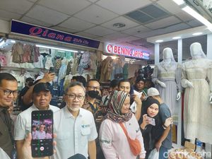 Zulhas Sidak ke Tanah Abang, Pedagang Keluhkan Sepi Pembeli Awal Ramadan