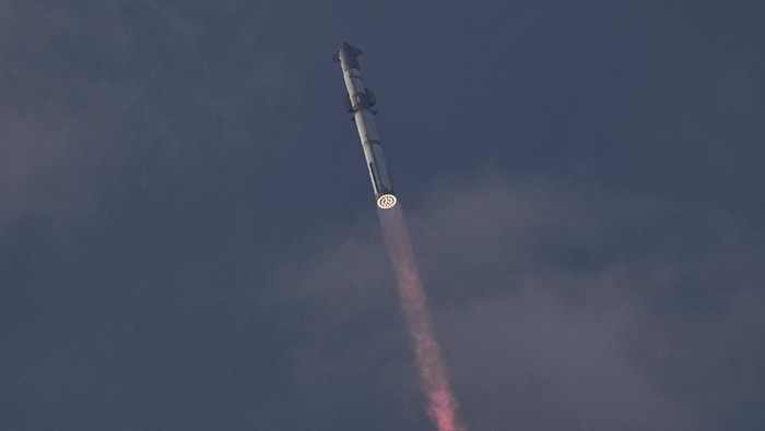 SpaceXs mega rocket Starship launches for its third test flight from Starbase in Boca Chica, Texas, Thursday, March 14, 2024. (AP Photo/Eric Gay)