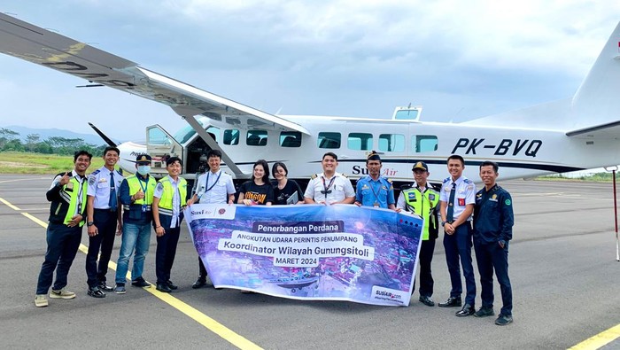 Bandara Atung Bungsu Pagar Alam kembali beroperasi.