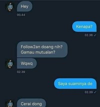 Di dunia yang sudah gila ini, ada saja orang yang nekat mengajak ke keburukan seperti selingkuh. Tapi kalau ditolak begini kan jadi double malunya.