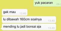 Di dunia yang sudah gila ini, ada saja orang yang nekat mengajak ke keburukan seperti selingkuh. Tapi kalau ditolak begini kan jadi double malunya.