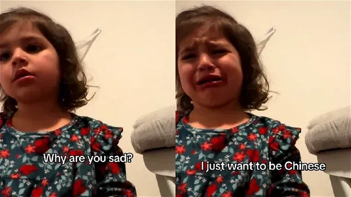 Seorang gadis kecil Meksiko-Amerika menangis karena dirinya bukan orang China. Kepolosannya membuat banyak orang ikut tertawa dan membagikan cerita mereka.