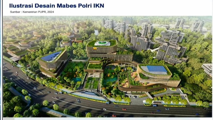 Desain Mabes Polri di IKN/Tangkapan Layar YouTube OIKN
