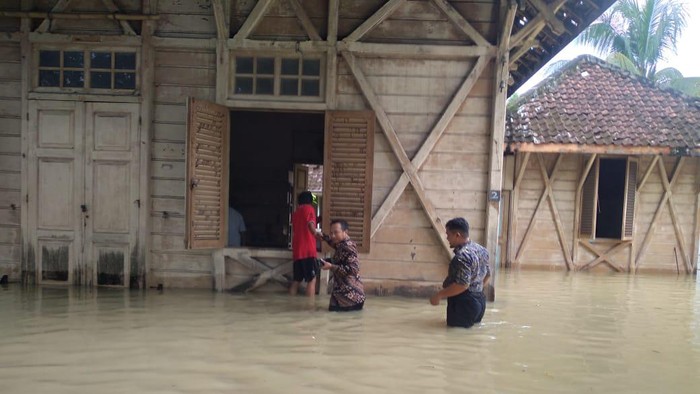 Kondisi kantor lama PN Purwodadi yang terendam banjir, Jumat (15/3/2024).