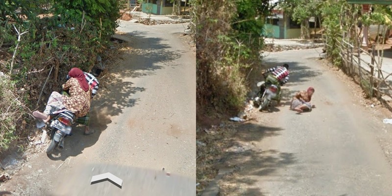 Momen unik Google Street View