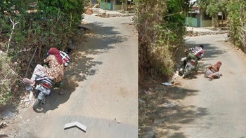 Loh loh loh kok ambruk... Foto: Twitter