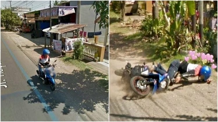 Momen unik Google Street View