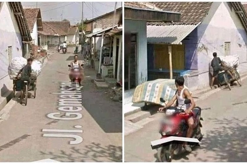 Momen unik Google Street View