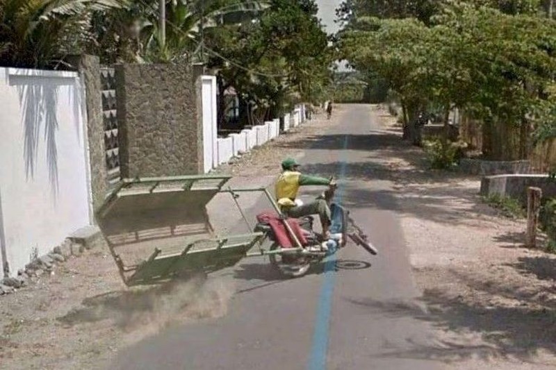 Momen unik Google Street View