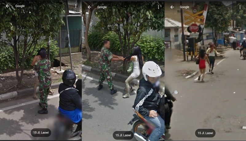 Momen unik Google Street View