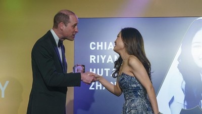 Foto Pangeran William Datang ke Putri Diana Award Tanpa Kate Middleton