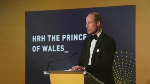 Pangeran William menghadiri acara perayaan 25 tahun Diana Legacy Award yang digelar di Science Museum, London, Inggris pada Kamis (14/3/2024). Calon raja Inggris itu datang tanpa ditemani istrinya, Kate Middleton.