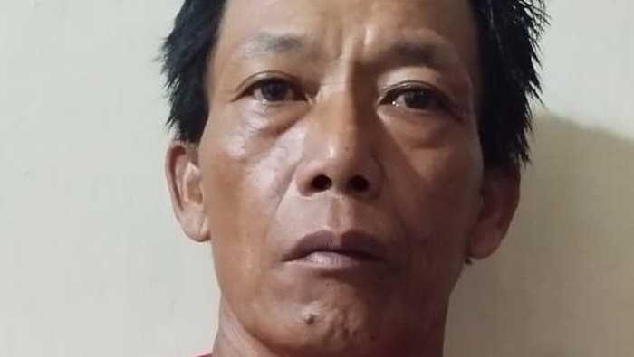 Sahroni, pelaku pemerkosa cucu tiri di Bandar Lampung.