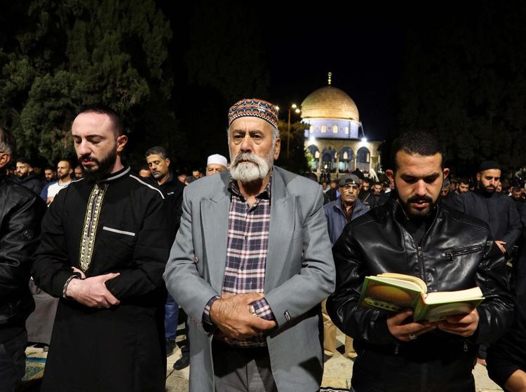 Suasana Salat Tarawih di Masjid Al-Aqsa