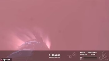 Biasanya, efek selimut plasma ini bertindak sebagai penghalang transmisi antara Starship dan satelit Starlink milik Musk, yang menyampaikan video langsung, data telemetri, dan sinyal penting lainnya ke Bumi. Namun untuk beberapa momen yang menakjubkan, umpan tersebut memunculkan lingkaran cahaya yang bersinar di sekitar pesawat. Foto: SpaceX via Daily Mail