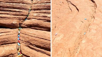 Turis Melepaskan Confetti di Taman Snow Canyon Foto: Boredpanda