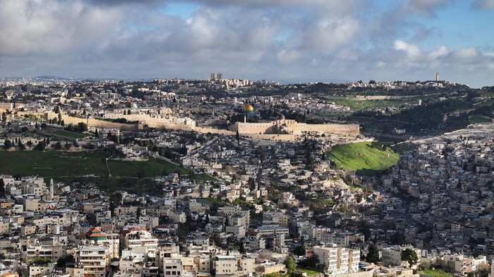 A drone view shows the Dome of the Rock on Al-Aqsa compound, also known to Jews as the Temple Mount, in Jerusalem's Old City March 15, 2024. REUTERS/Ilan Rosenberg