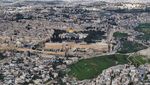 Foto Udara Kota Tua Yerusalem, Tempat Al-Aqsa Berdiri