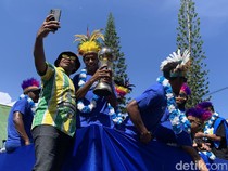 Tim PSBS Biak Jawara Liga 2 2023/2024 Disambut Meriah Suporter