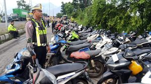 Polisi Amankan Ratusan Motor Saat Balap Liar di Sidoarjo