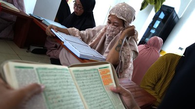 Patuh Dicontoh, Warga Binaan Lapas Kendari Tadarus Al-Quran