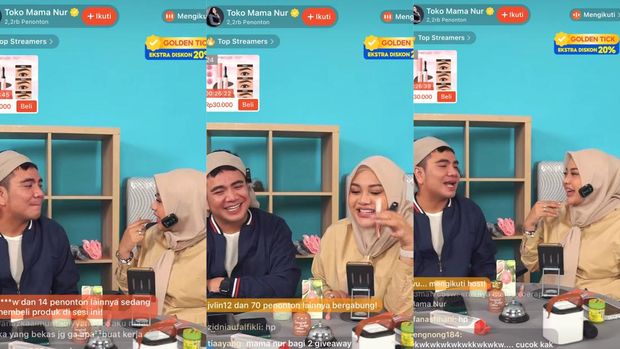 Tangkatan layar live shopping Aurel Hermansyah