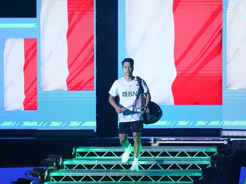 Antony Ginting di semifinal All England 2024