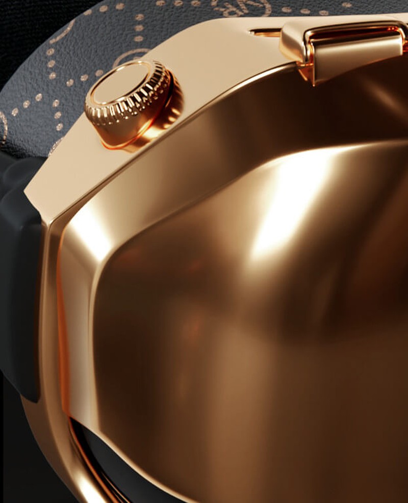 Apple Vision Pro berbalut emas 18K