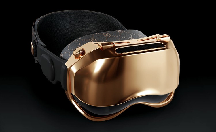 Apple Vision Pro berbalut emas 18K
