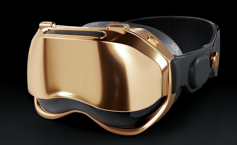 Apple Vision Pro berbalut emas 18K