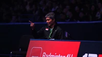 Pelatih Tunggal Putra PP PBSI Irwansyah menunjuk Ginting yang membuat pencapaian istimewa dengan lolos ke final All England pertamanya. Foto: Dok. PP PBSI