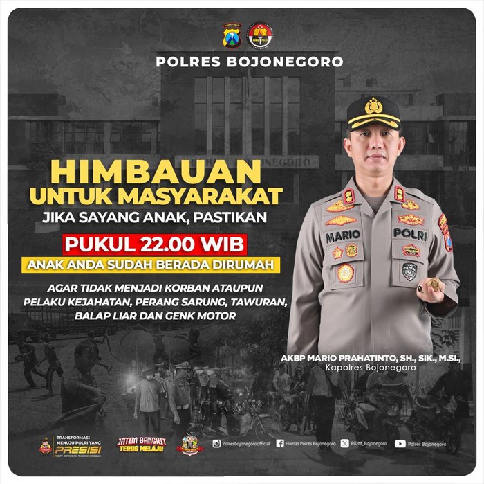Kapolres Bojonegoro AKBP Mario Prahatinto