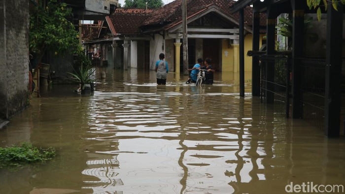 Kondisi banjir di Desa Doropayung Kecamatan Juwana Pati, Minggu (17/3/2024).