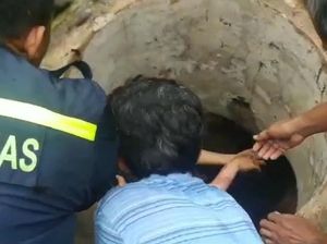 Maling di Bogor Lompat ke Sumur Usai Kepergok, Baru Dievakuasi Setelah 8 Jam