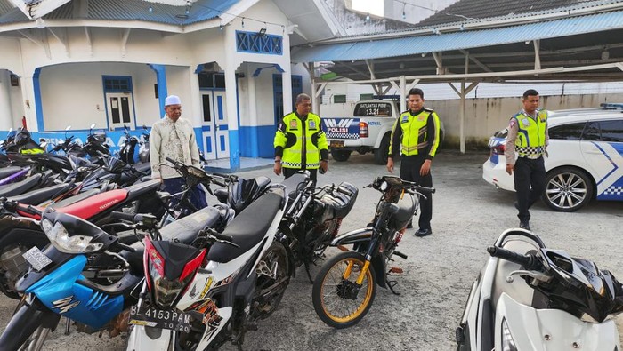 Motor yang dipakai balap liar di Aceh disita polisi. (Dok Ditlantas Polda Aceh)
