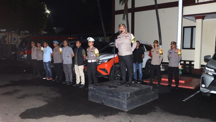 Polres Metro Depok gelar apel patroli gabungan. (dok Polres Depok)