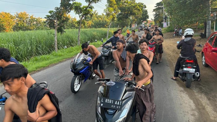 Remaja yang tertangkap balap liar di Mojokerto
